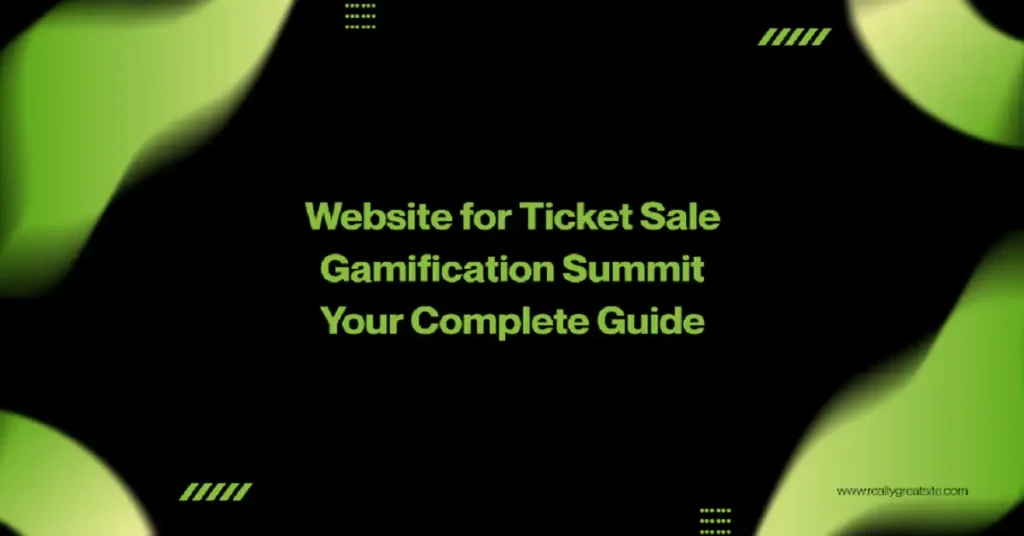 website for ticket sale gamificationsummit