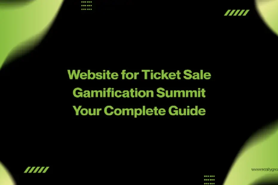 website for ticket sale gamificationsummit